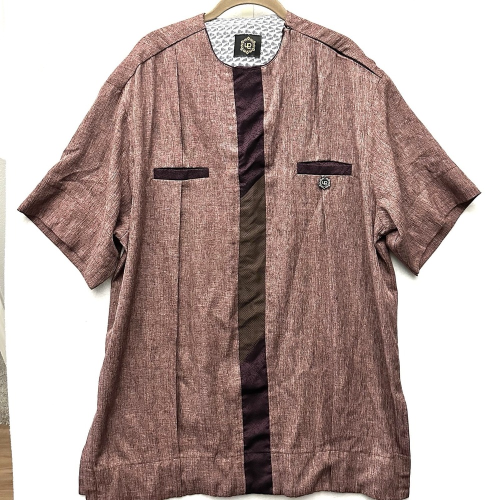 Urbangreygh Men's XL Shirt‎ Shoulder Zipper Short Sleeve Logo